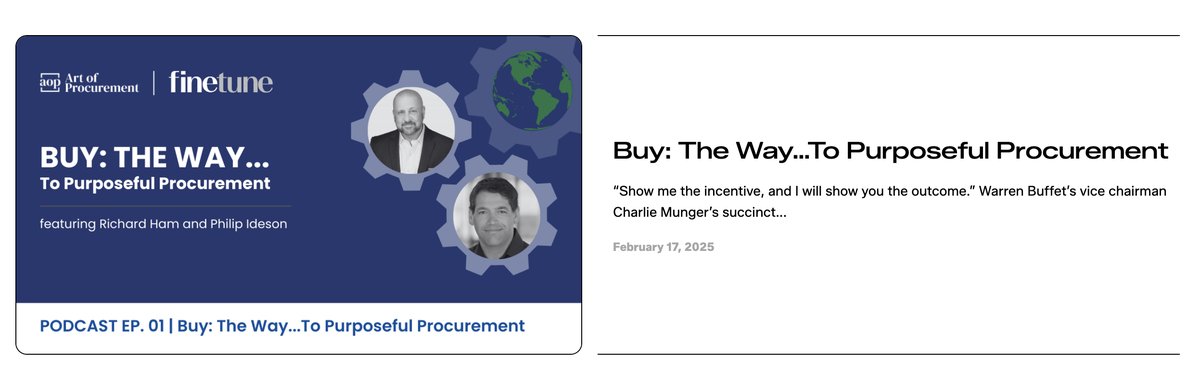 Cover for the Buy: The Way podcast, episode one, an Art of Procurement and Fine Tune collaboration.